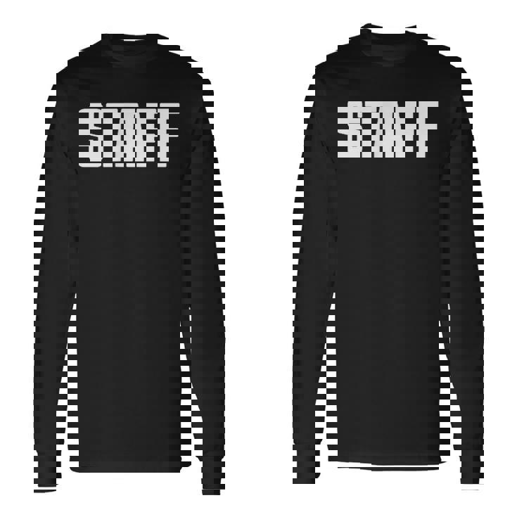 イベント、コンサート、ロード、クルーなどのスタッフ。 長袖Tシャツ