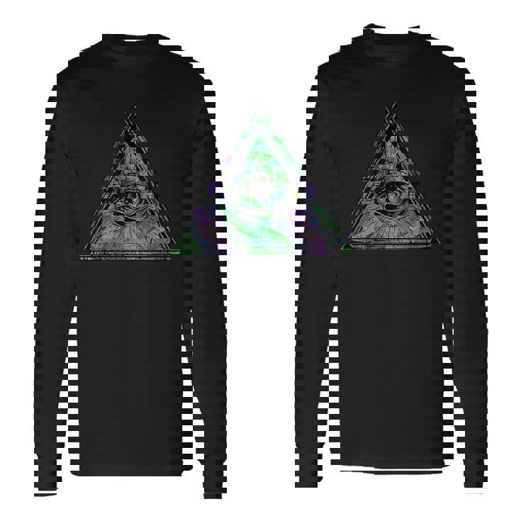 イルミナティアイtシャツ プロビデンスの目シャツ 長袖Tシャツ