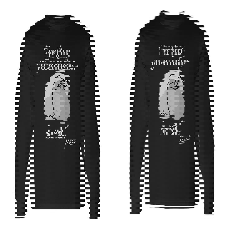 インスピレーションを与える引用句 パブロ・ピカソ 長袖Tシャツ