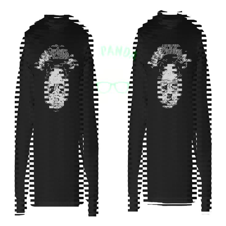 インディペンデントパンダ Nerd Bear With Brile 長袖Tシャツ