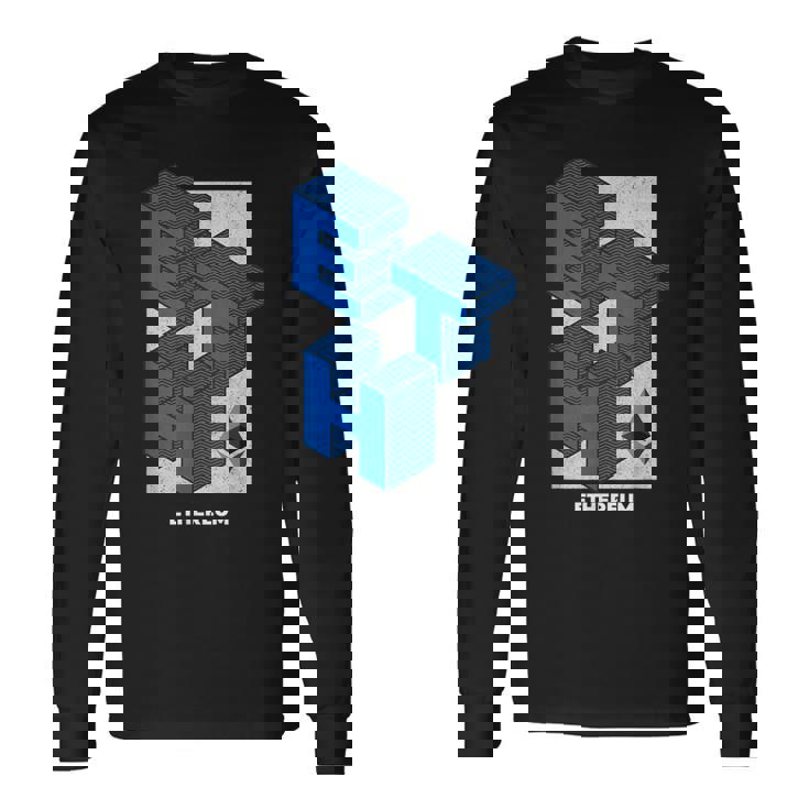 イーサリアム クリプトアイソメトリックテキスト Eth 暗号通貨シャツ 長袖Tシャツ