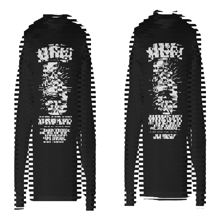 ウイスキー 年齢に合わせて改善 ウイスキーで改善 長袖Tシャツ