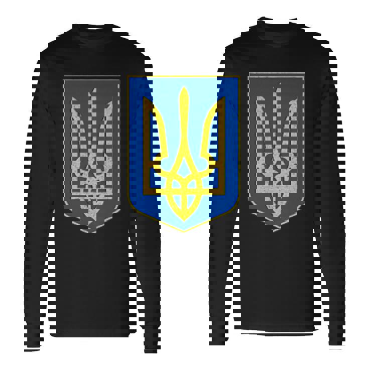 ウクライナの国章、ウクライナトリズブ、ウクライナトライデント 長袖Tシャツ