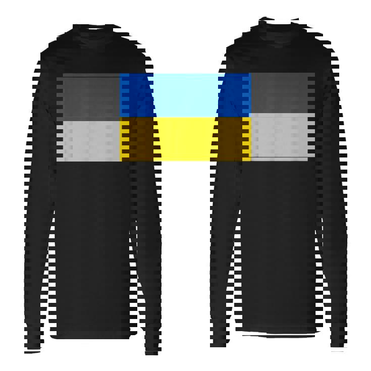 ウクライナ国旗デザイン 長袖Tシャツ