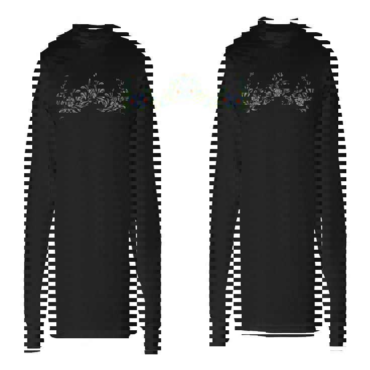 ウクライナ民族衣装 花模様 ウクライナ 長袖Tシャツ