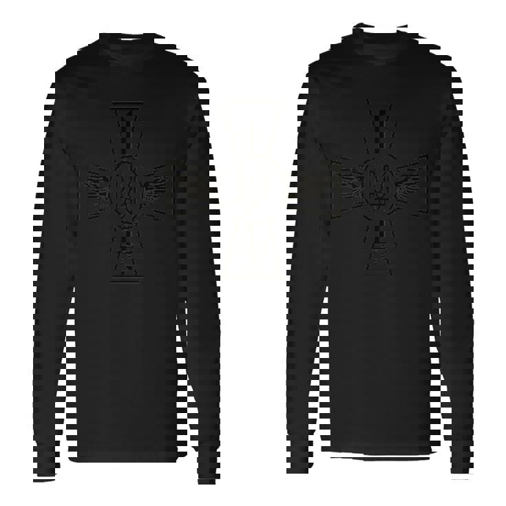 ウクライナ空軍エンブレムウクライナ軍uaf ブラック 長袖Tシャツ