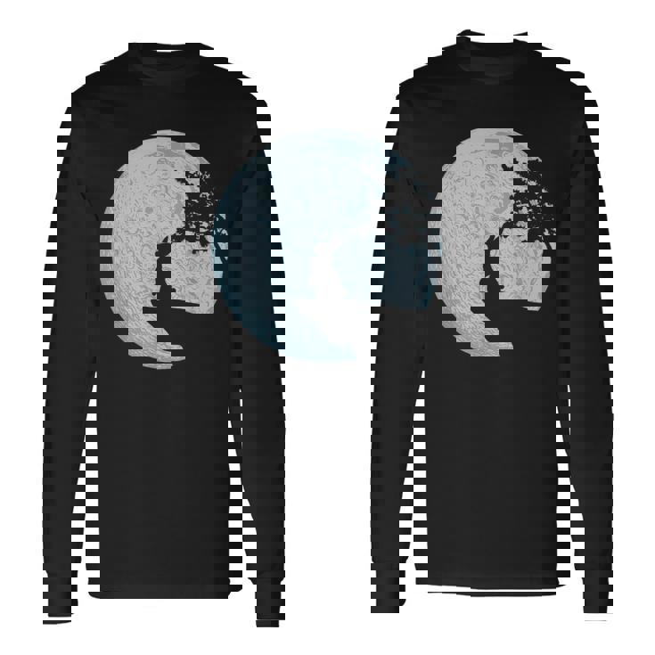 ウサギのギフトアイデア ウサギ 月 イースターバニー 長袖Tシャツ