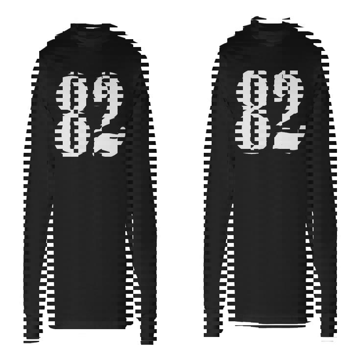 エイティツー 数字 82 ナンバー 長袖Tシャツ
