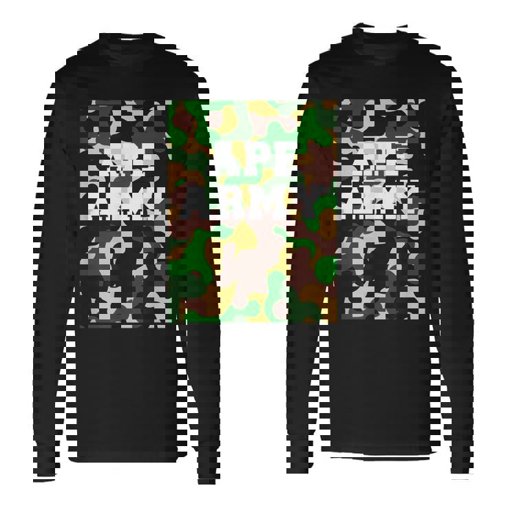 エイプネイション ダイヤモンド 月 ミーム ストック 猿 一緒に 強靭 長袖Tシャツ