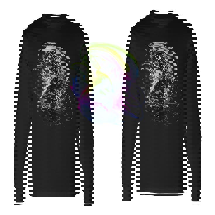 エイリアン 45 周年記念クラシック ゼノモーフ グラフィック ノベル アート 長袖Tシャツ