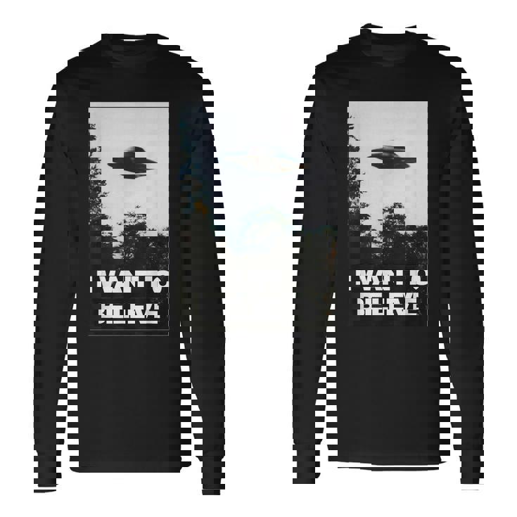 エイリアン Ufo ハンターシャツ I Want To Believe 長袖Tシャツ