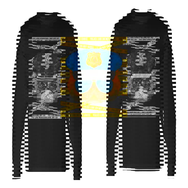 エキゾチック ショートヘア 警察官 警察官 面白い 警察 猫 長袖Tシャツ