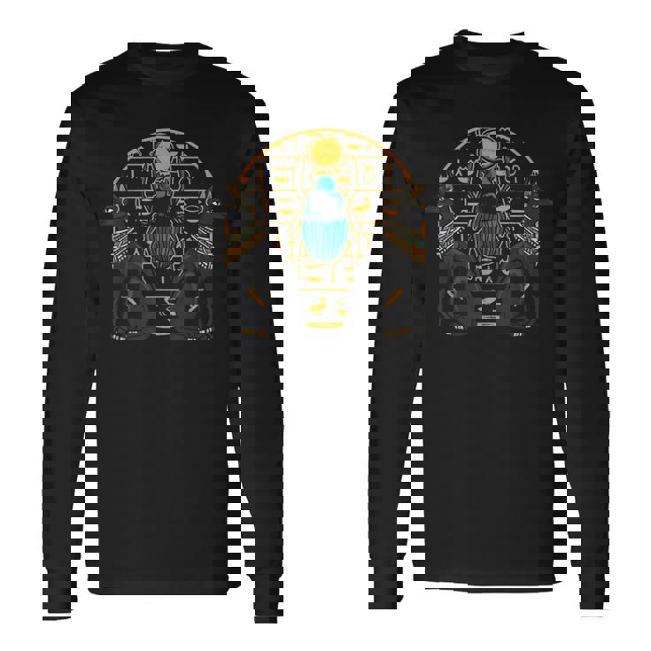 エジプト バステト 猫 スカラベ エジプトの歴史 長袖Tシャツ