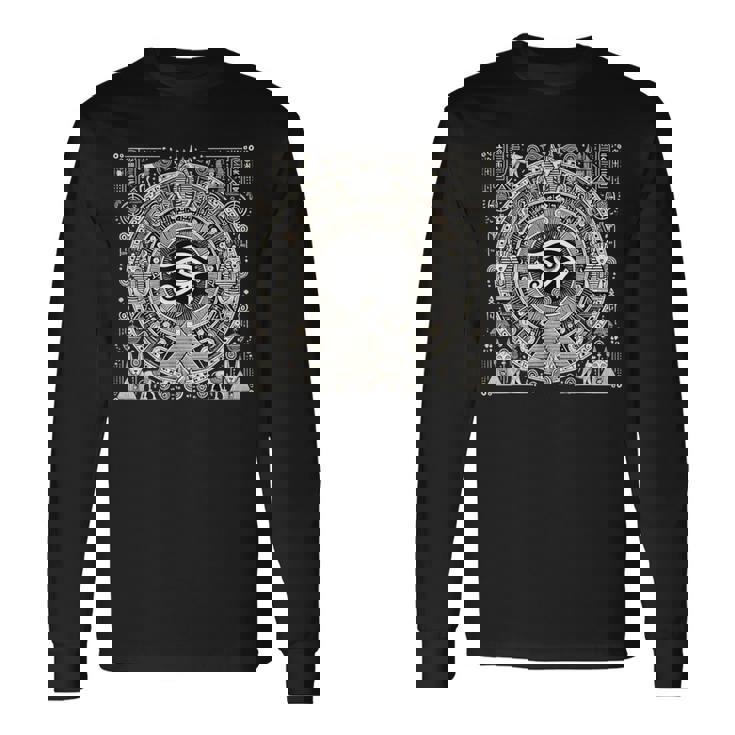 エジプト ホルスの目 ピラミッド アヌビス 古代のシンボル Egypt Eye Of Horus 長袖Tシャツ