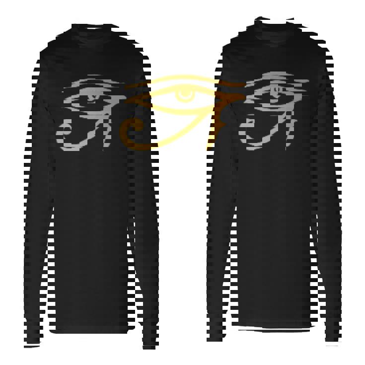 エジプトのラーの目 ホルスの目 長袖Tシャツ