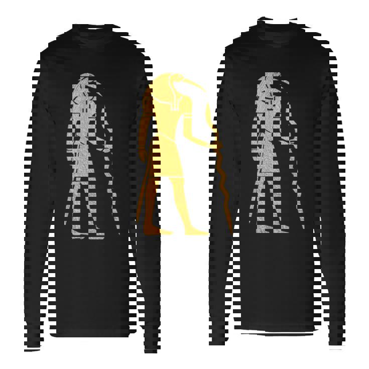 エジプトヒエログリフ ファラオ語 古代エジプト 長袖Tシャツ