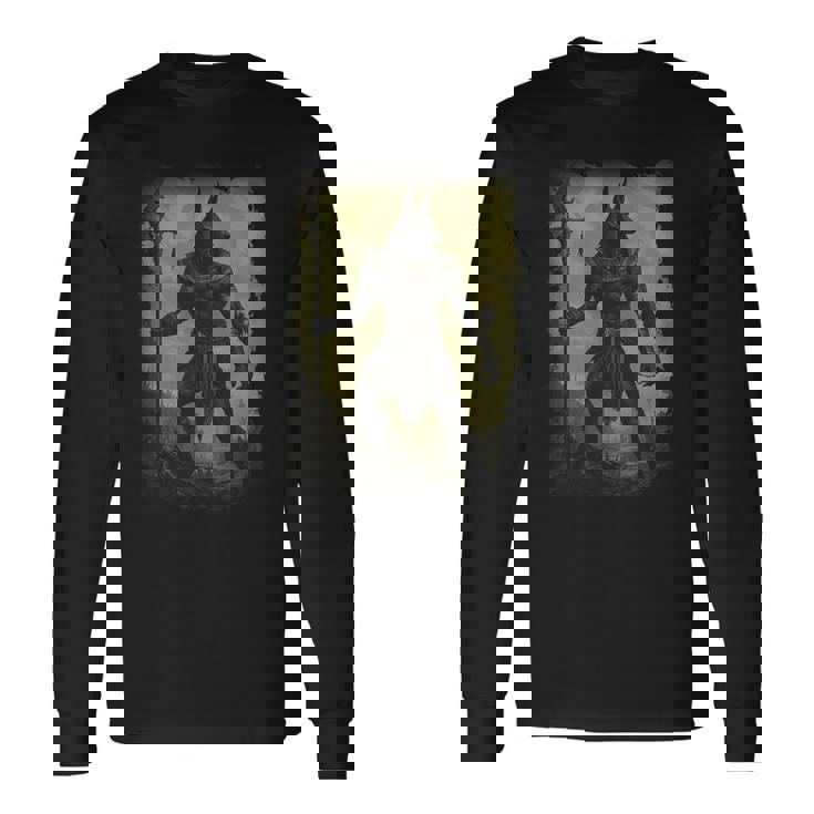 エジプト神アヌビス古代神話 長袖Tシャツ