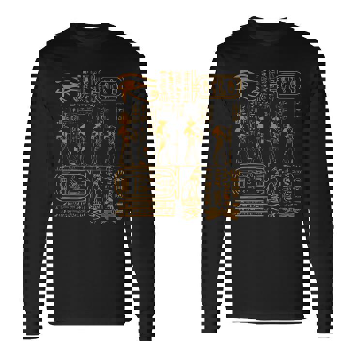エジプト象形文字 エジプト アートデザイン 長袖Tシャツ
