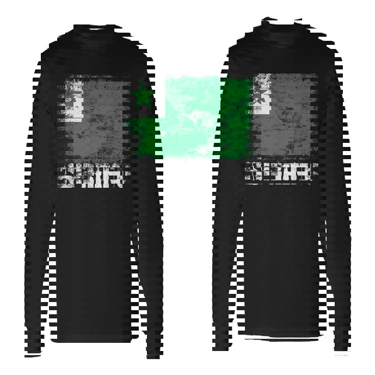 エスペラント国旗tシャツ 長袖Tシャツ