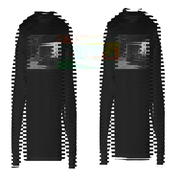 エドワード・ホッパーズ・ナイトホークス 長袖Tシャツ
