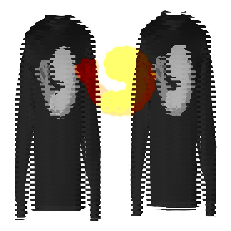 エビフライ エビの天ぷら 海老 コスチューム 長袖Tシャツ