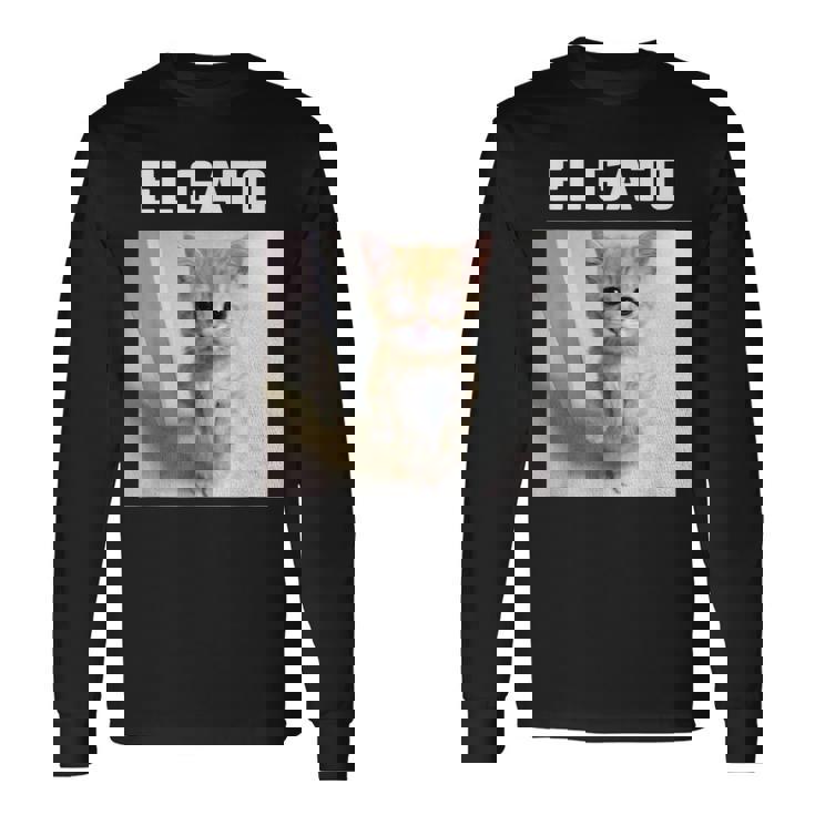 エルガト ミーム 猫 長袖Tシャツ