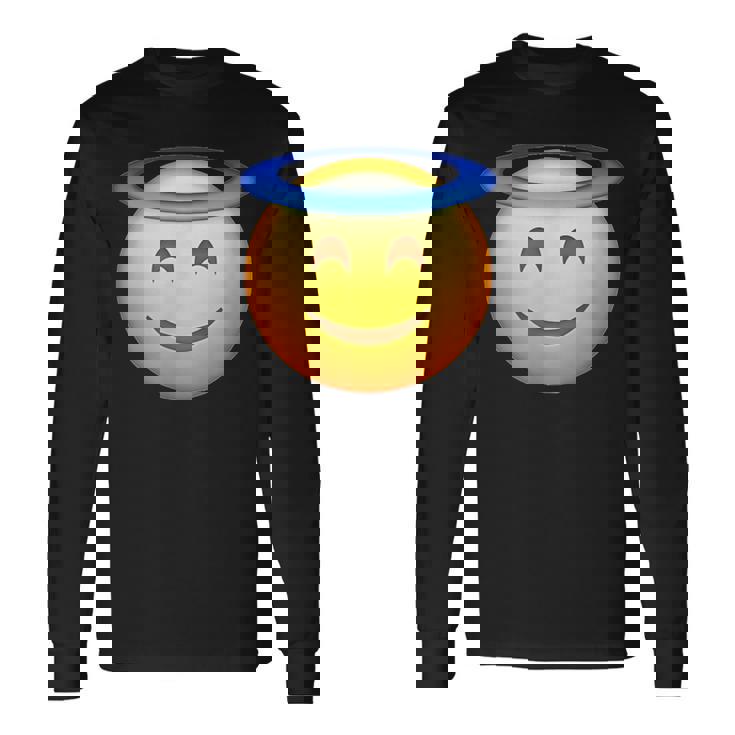 エンジェルスマイリー絵文字 長袖Tシャツ