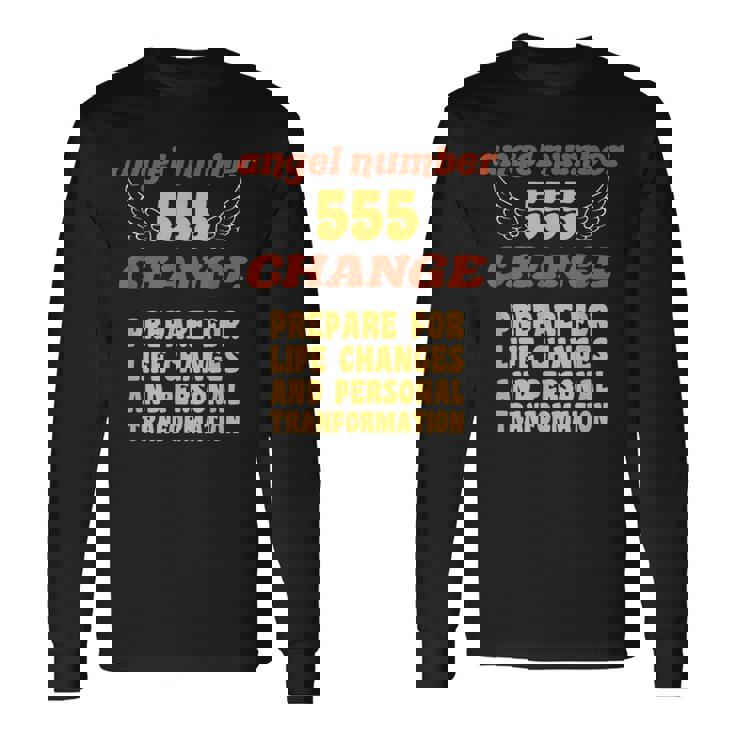 エンジェルナンバー555変更数秘術パーソナルナンバー555 長袖Tシャツ