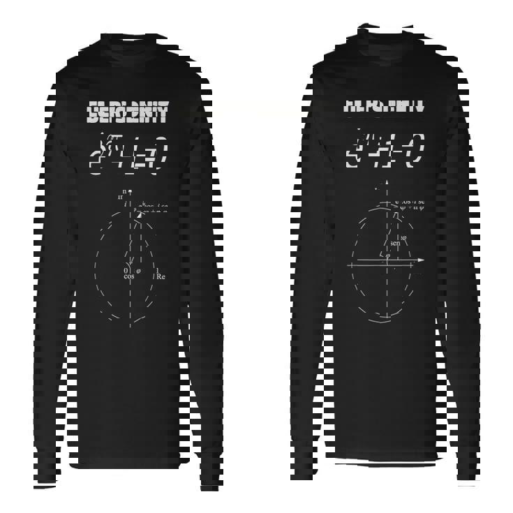 オイラーのアイデンティティ数学方程式 長袖Tシャツ