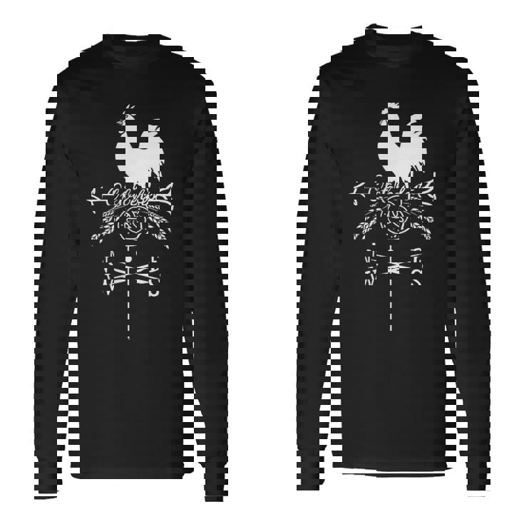 オクトーバーフェスト 風見鶏 コスチューム オンドリとプレッツェルの矢 長袖Tシャツ