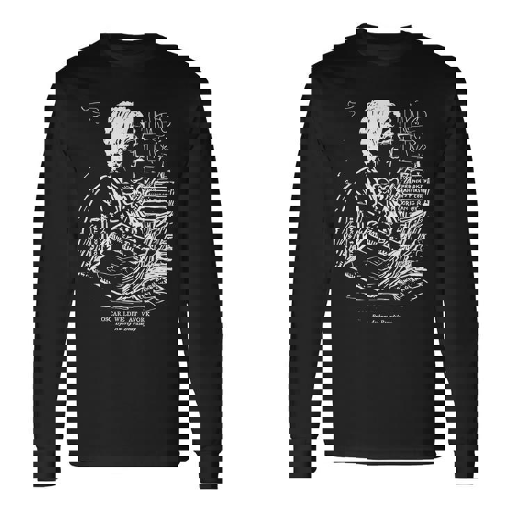 オスカー・ワイルド At Work By オーブリー・ビアズリー 1893 長袖Tシャツ