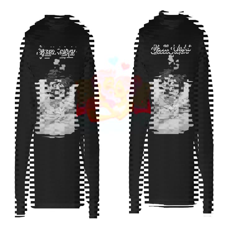オフィシャルスリープシャツ面白いカップルロマンチックギフト 長袖Tシャツ