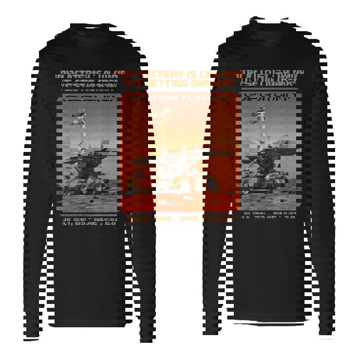 オポチュニティ 火星探査機 最後の言葉 長袖Tシャツ