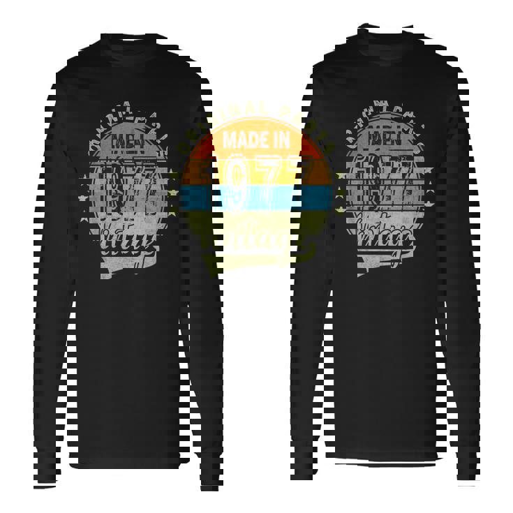 オリジナルパーツ 1977年生まれ ヴィンテージ 47歳 誕生日 レトロ 長袖Tシャツ