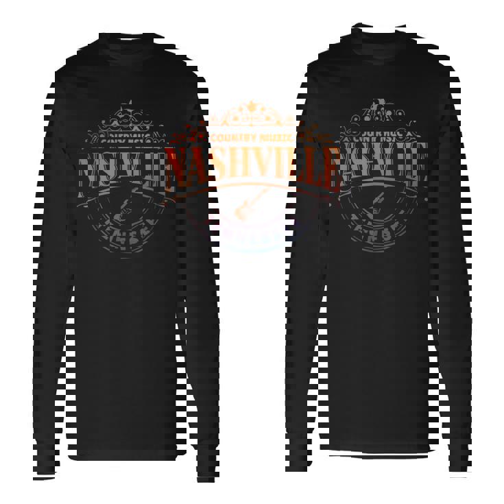 オンブレ カントリーミュージック テネシー州ナッシュビル バケーション お土産 長袖Tシャツ