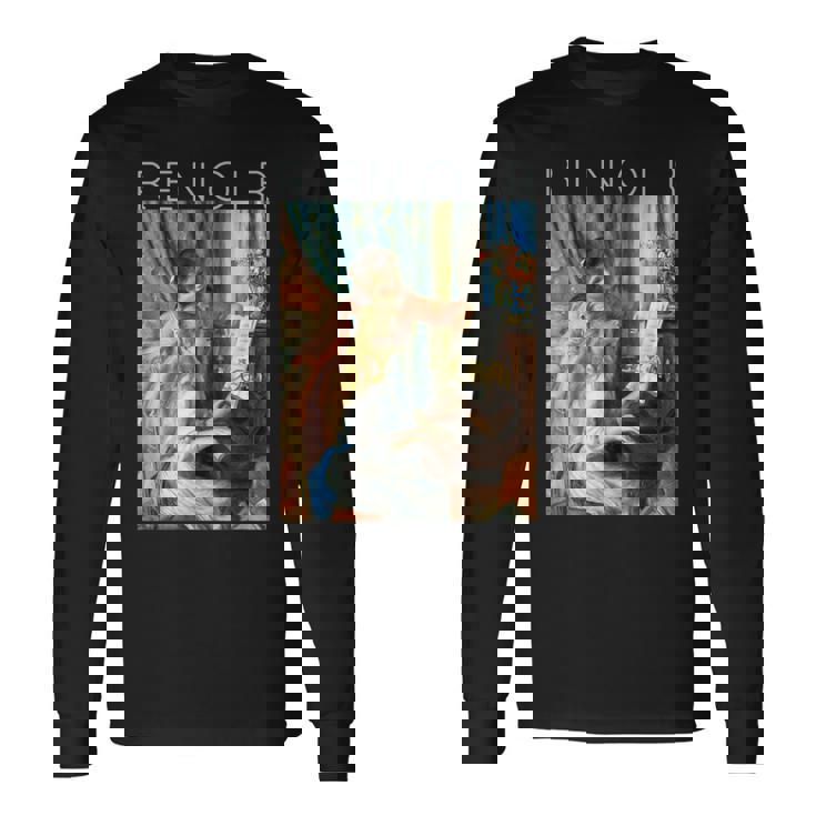 オーギュスト・ルノワール-ピアノに向かう二人の少女-ミュージシャン 長袖Tシャツ