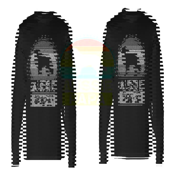 オージー・パパ オーストラリアン・シェパード 長袖Tシャツ