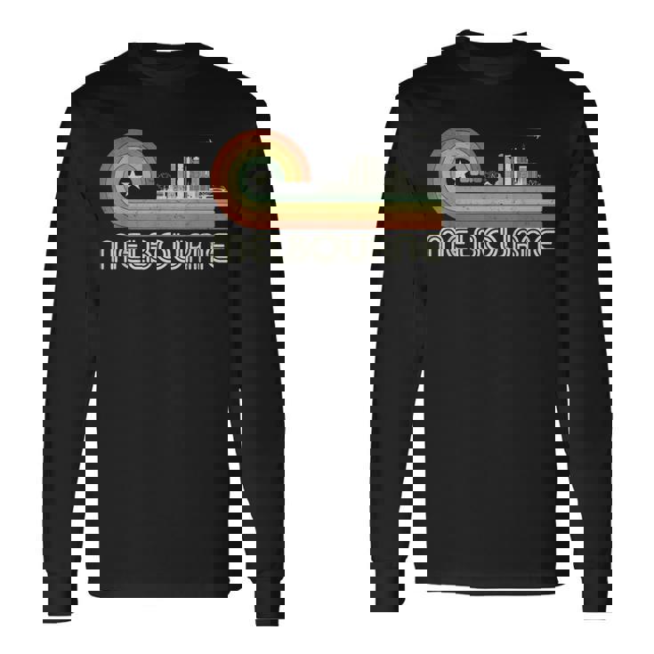 オーストラリア 休暇のお土産 レトロ ビンテージ スカイライン メルボルン 長袖Tシャツ