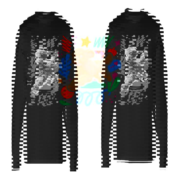 オーストラリアンラブラドゥードル 遊び心のあるデザイン犬 長袖Tシャツ