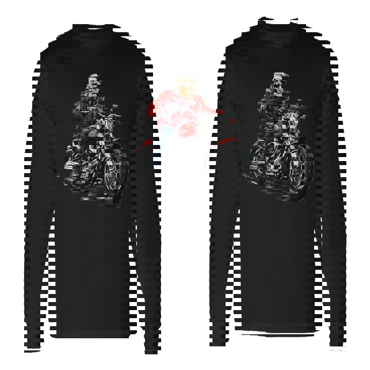 オートバイ アメリカン バイク おもしろ パロディ バイカー トランプ ライダー クルーザー モーターサイクル No3 長袖Tシャツ