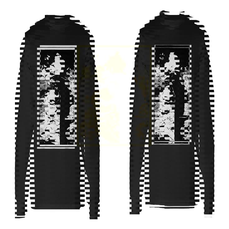 オーブリー・ビアズリー作「ルシアンズ・ストレンジ・クリーチャーズ」1893 長袖Tシャツ