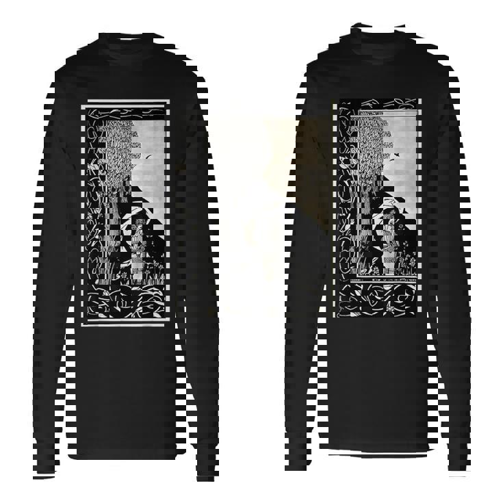 オーブリー・ビアズリー作「女に似た悪魔」1893 長袖Tシャツ