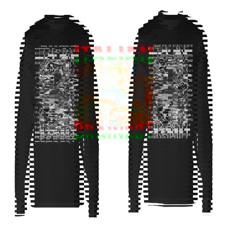 オールイタリアンブレインローミーム-イタリアンブレインロット 長袖Tシャツ