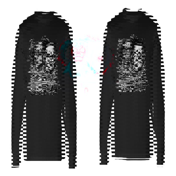 オールドスクールチョロチカーノギャングスターアート 長袖Tシャツ