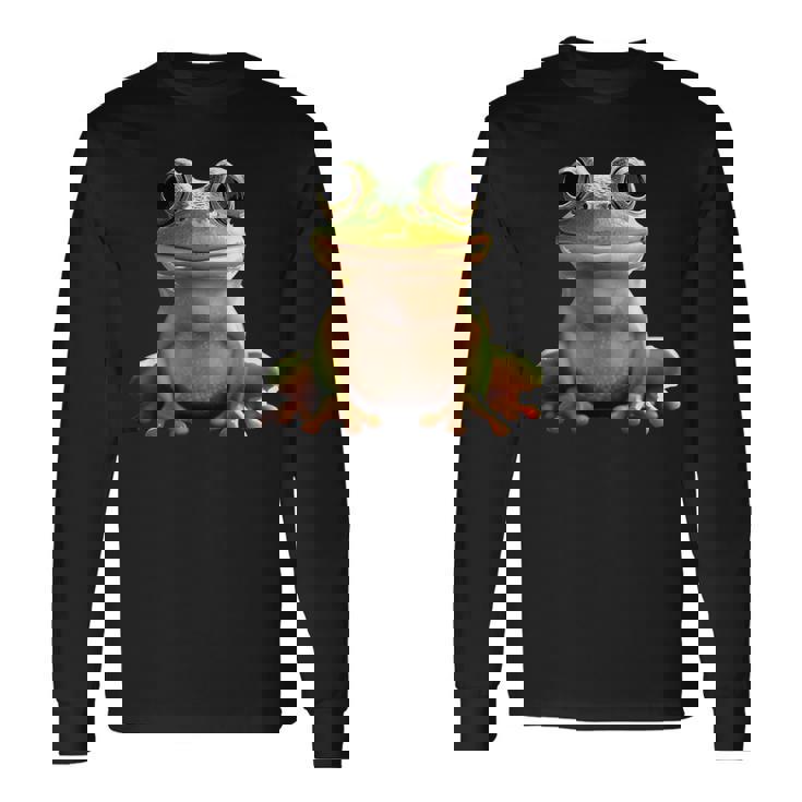 カエル アマガエル 赤ちゃんカエル かわいいカエル 長袖Tシャツ