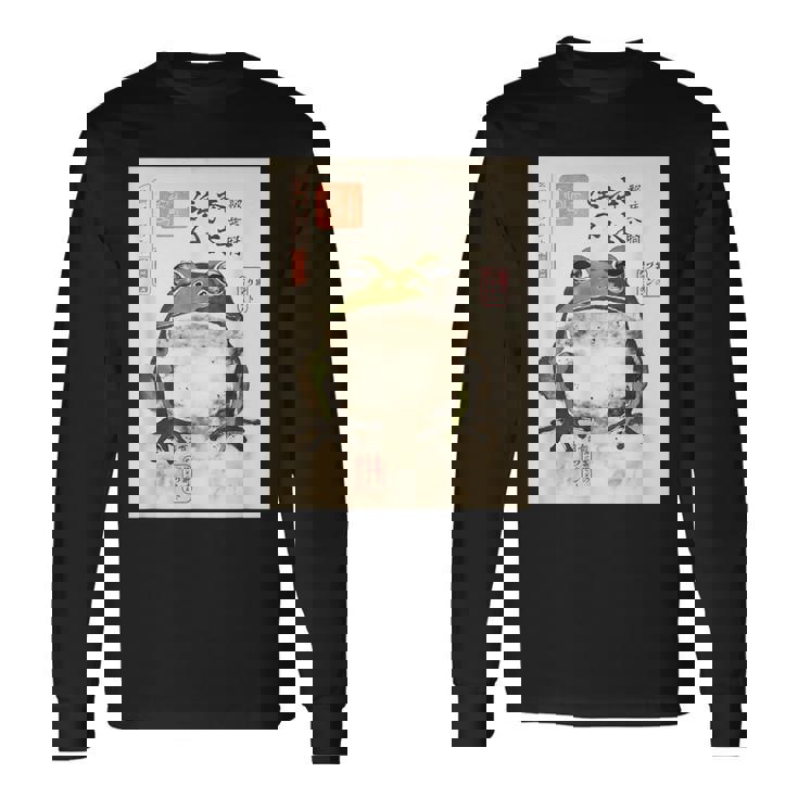 カエル浮世絵 アニメ 日本美術 長袖Tシャツ