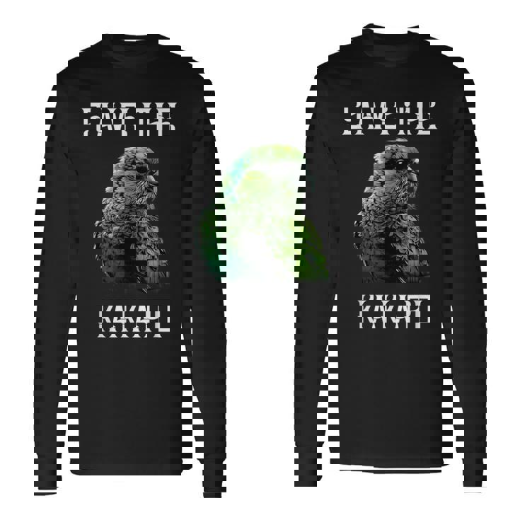 カカポ オウム ニュージーランド カカポ 鳥ave The Kakapo 長袖Tシャツ