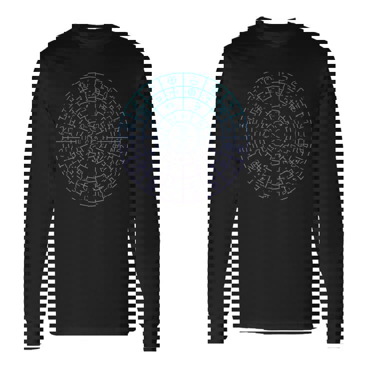 カタカムナ フトマニ図 神代文字 長袖Tシャツ