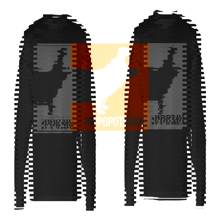 カバ 動物 カバ 長袖Tシャツ