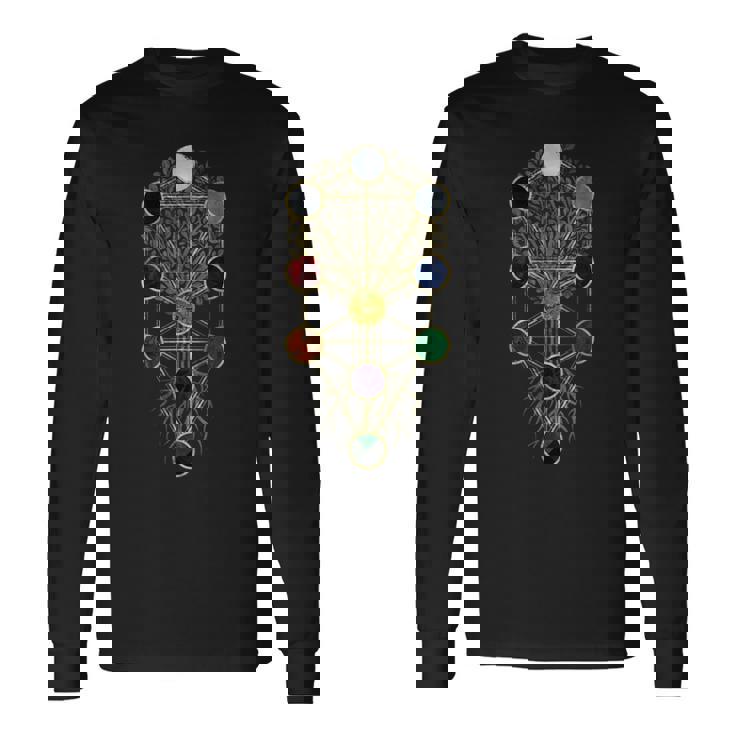 カバラ 生命の樹 Etz Hayim 長袖Tシャツ